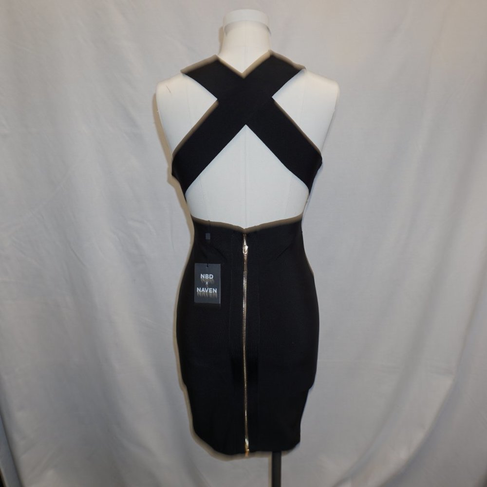 NBD x NAVEN LBD bandage bodycon Dress NWT